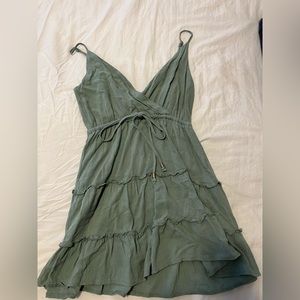 Sage green mini dress - size small - hardly worn